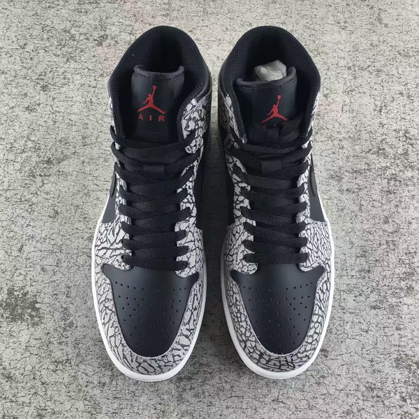 Authentic Air Jordan 1 Black Unsupreme Elephant Print